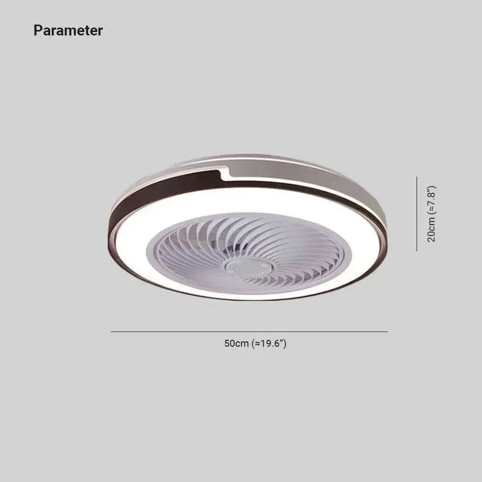 Ventilateur De Plafond Rond Bicolore Avec Lumière - Clowas.fr