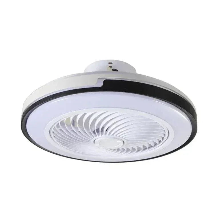 Ventilateur De Plafond Rond Bicolore Avec Lumière - Clowas.fr