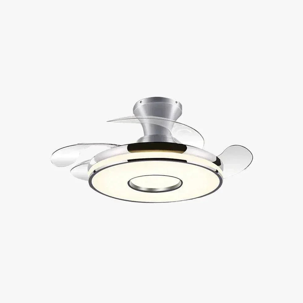 Ventilateur De Plafond Transparent Avec Lumière Moderne - Clowas.fr