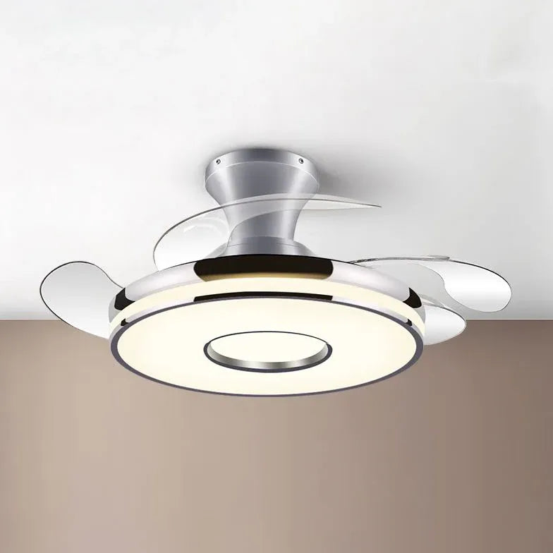 Transparent Ceiling Fan with Light Modern