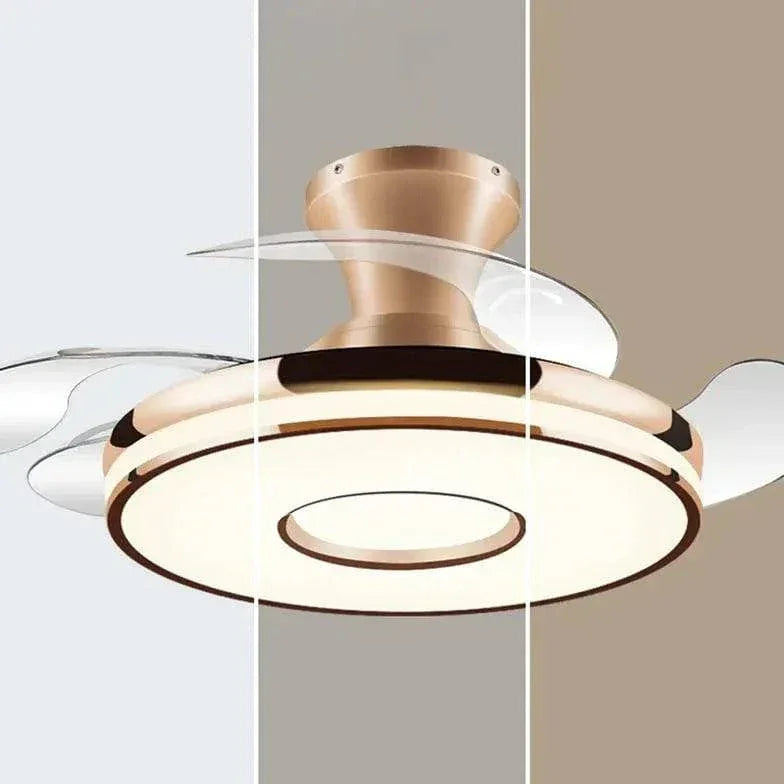 Ventilateur De Plafond Transparent Avec Lumière Moderne - Clowas.fr