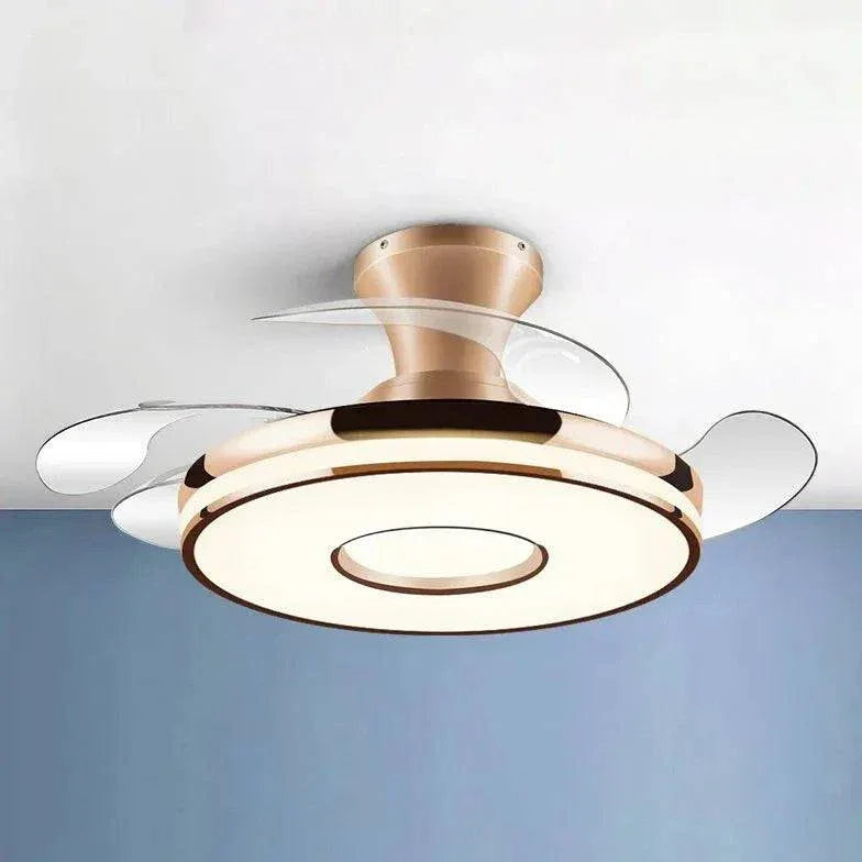 Ventilateur De Plafond Transparent Avec Lumière Moderne - Clowas.fr