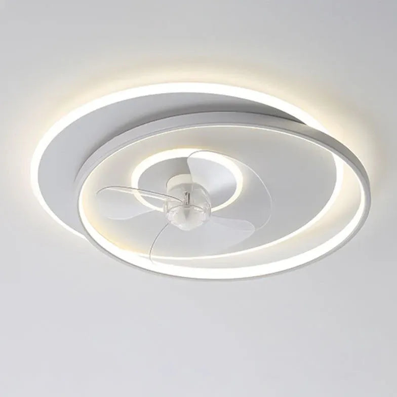 Double Ring Bedroom Ceiling Fan With Light