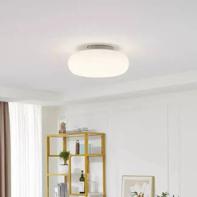 Plafonnier Rond Blanc Minimaliste Pour Salon - Clowas.fr