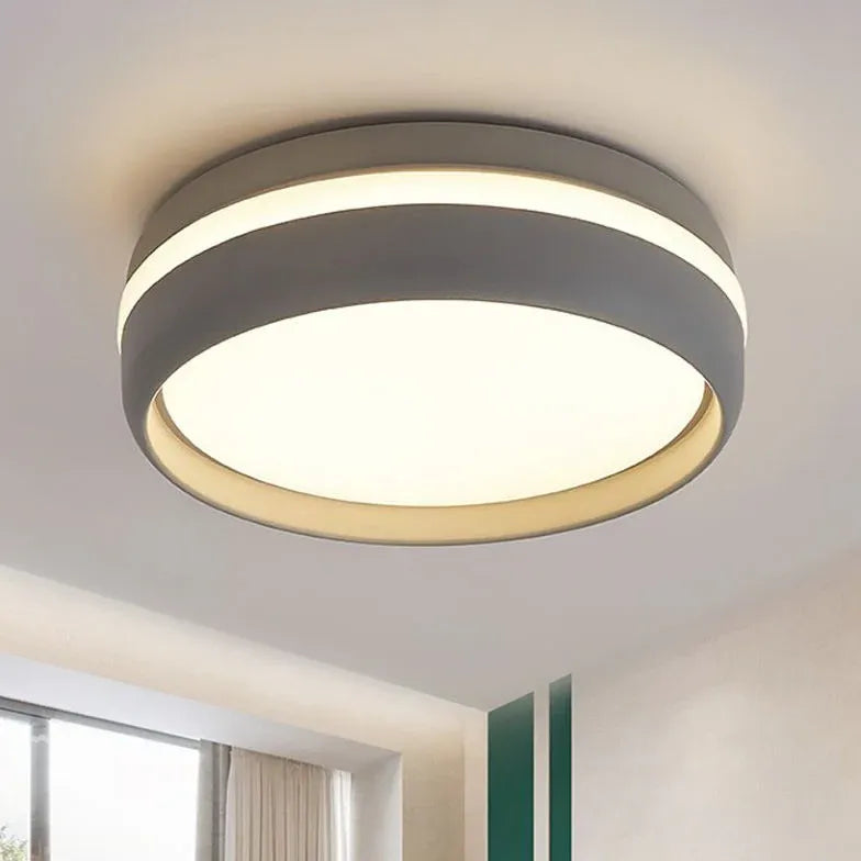 Plafonnier rond moderne bicolore pour couloir