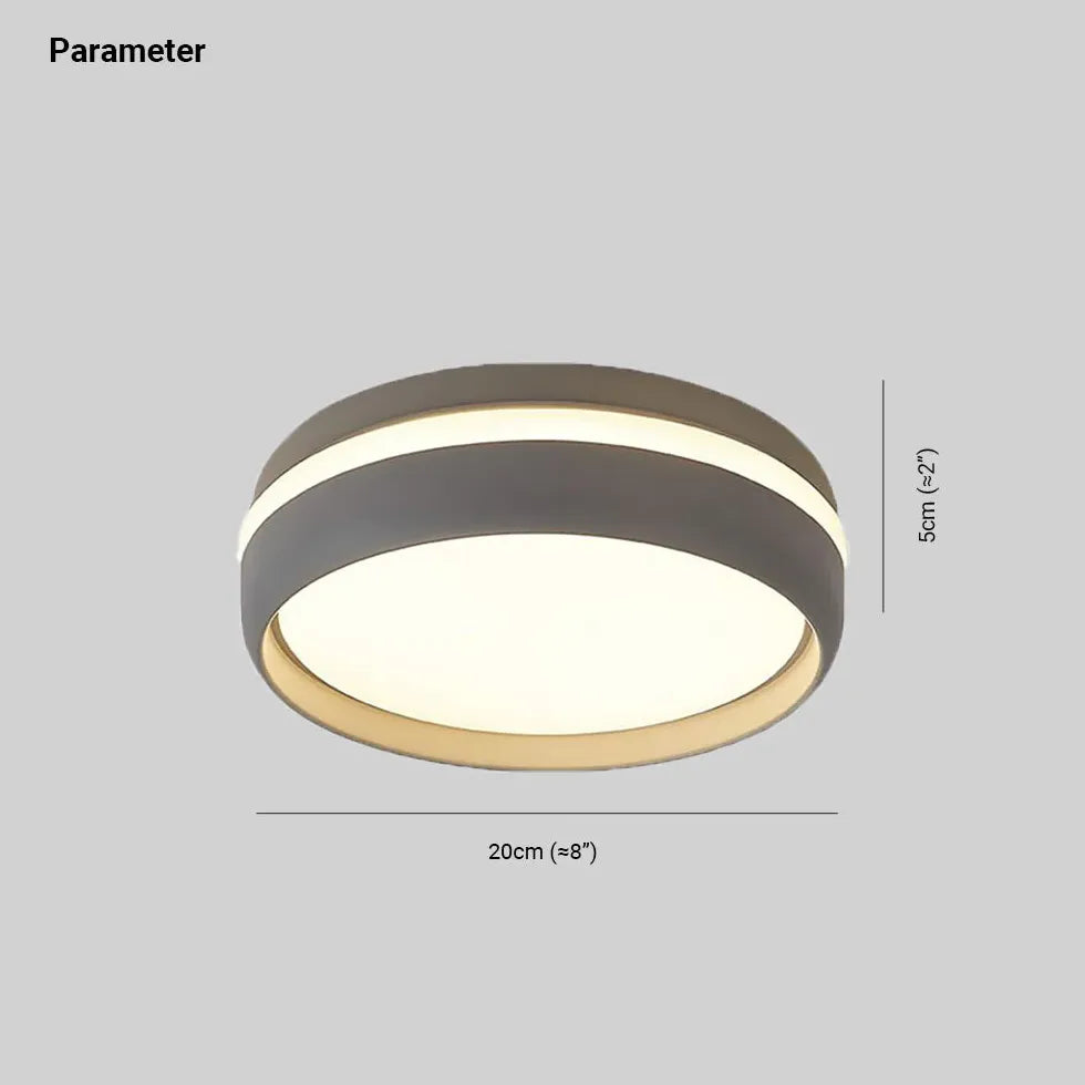 Plafonnier rond moderne bicolore pour couloir