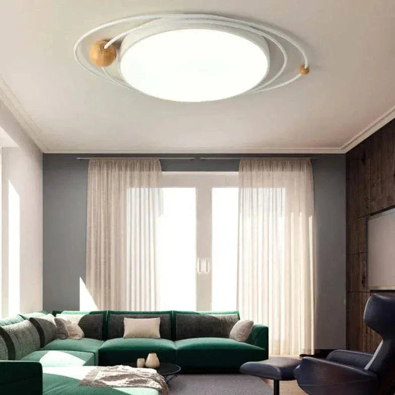 Plafonnier Blanc Moderne Rond Pour Salon Et Maison - Clowas.fr