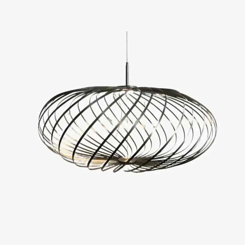 Lustre Rotin Noir Design Moderne Créatif - Clowas.fr