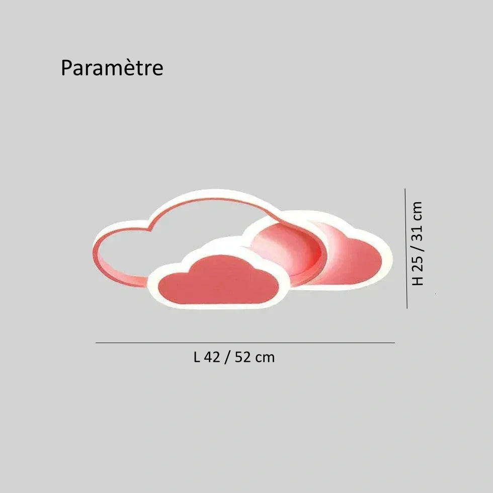 Plafonnier LED Nuage Créatif Cartoon pour Chambre Enfant