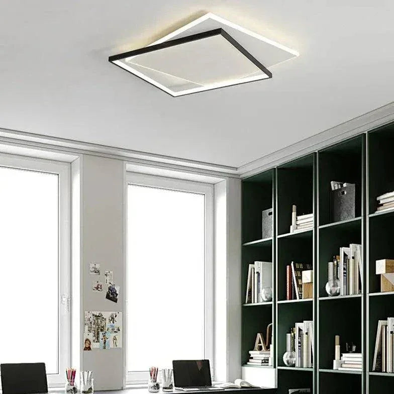 Plafonnier Carré Noir Et Blanc Pour Bureau - Clowas.fr