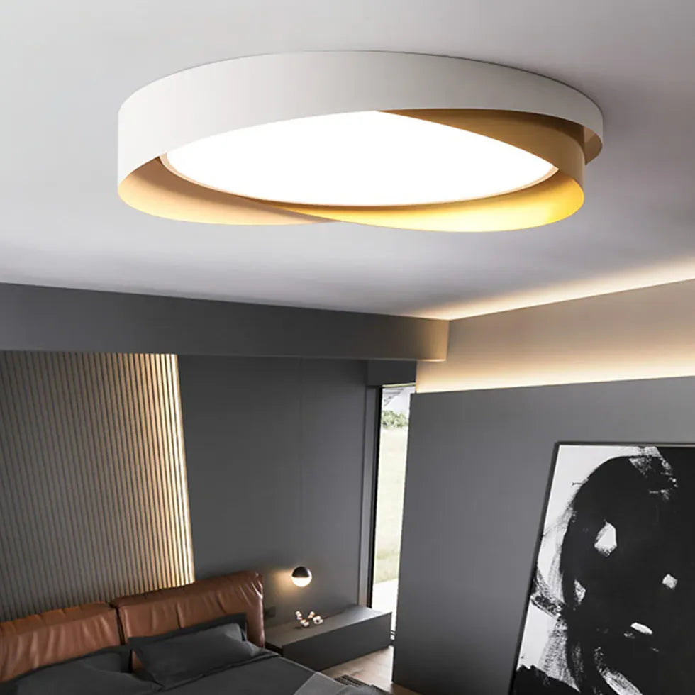 Dual-Tone Round Stylish Ceiling Light for Bedroom