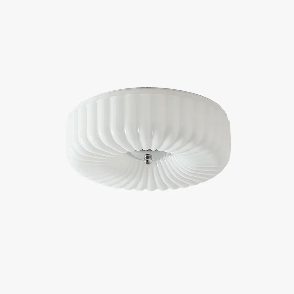 Petal-Shaped Round Lampshade Bathroom Ceiling Light