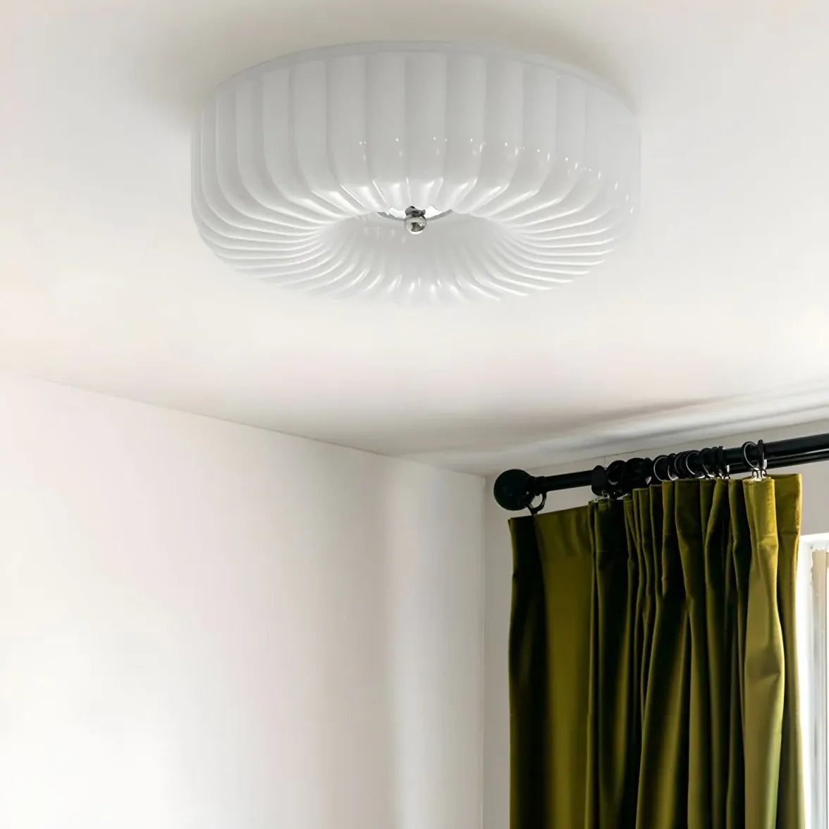 Petal-Shaped Round Lampshade Bathroom Ceiling Light