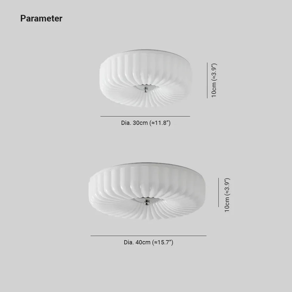 Petal-Shaped Round Lampshade Bathroom Ceiling Light