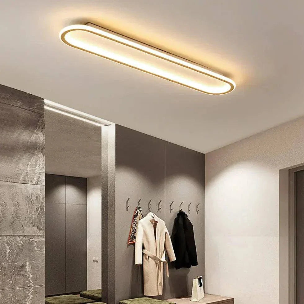 Plafonnier Led Ovale Long Pour Chambre À Coucher - Clowas.fr