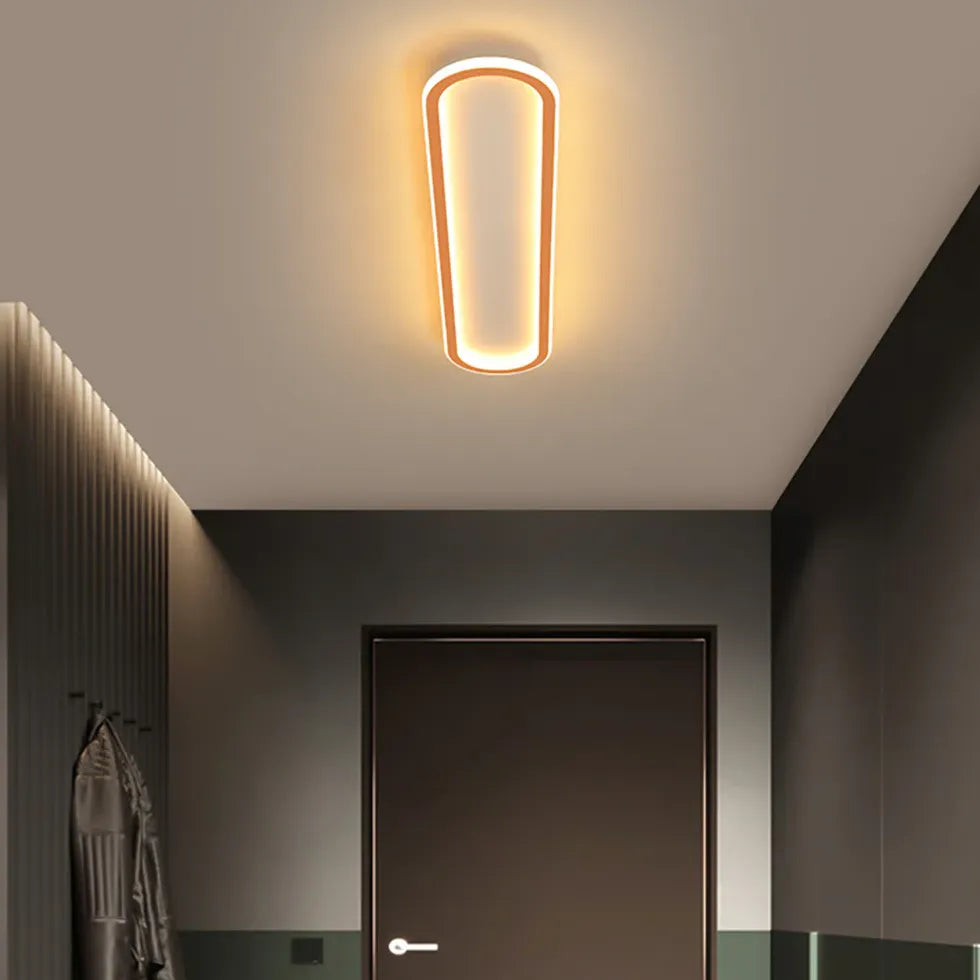 Plafonnier LED ovale long pour chambre à coucher