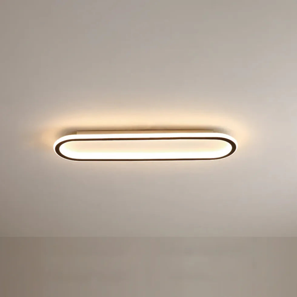 Plafonnier LED ovale long pour chambre à coucher