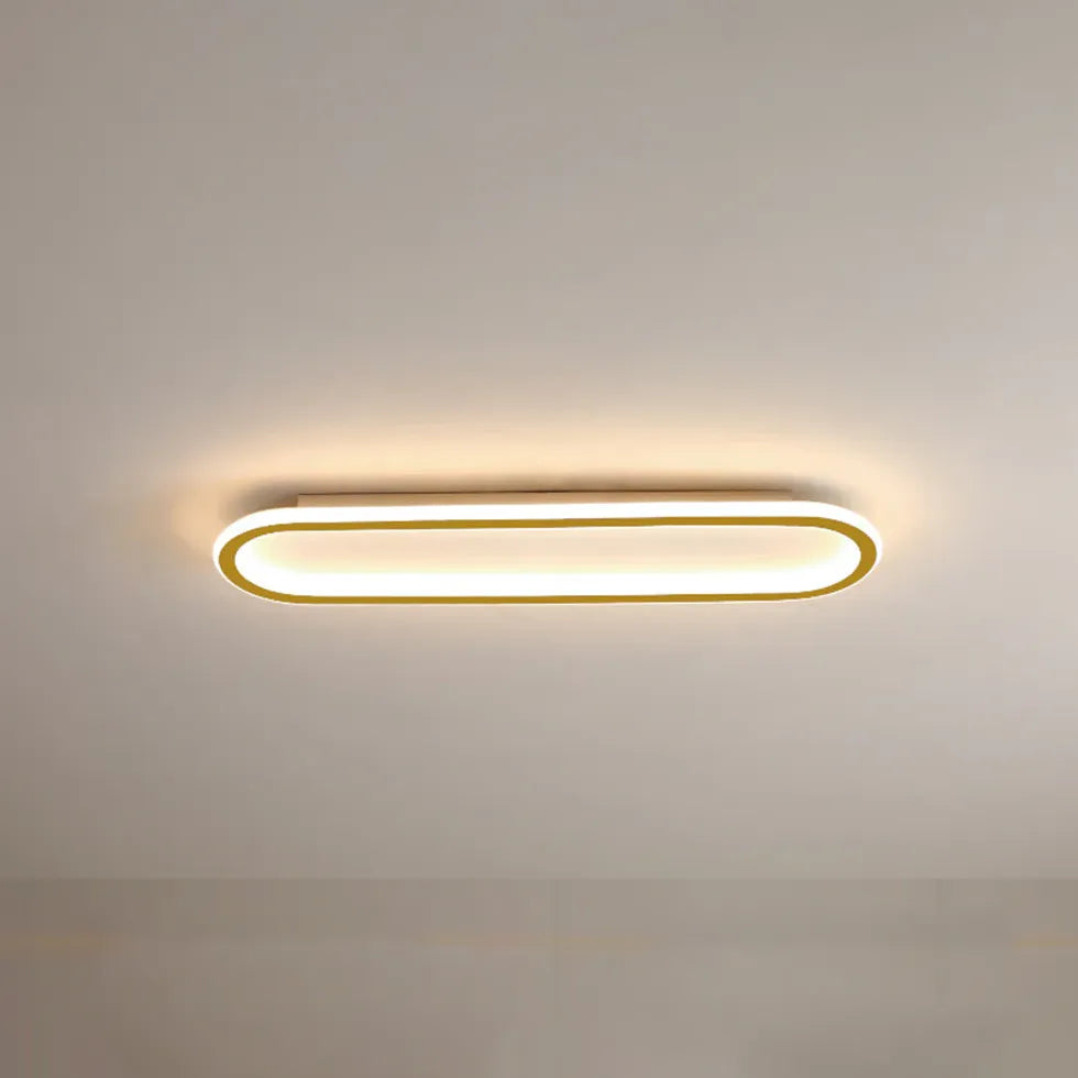 Plafonnier LED ovale long pour chambre à coucher