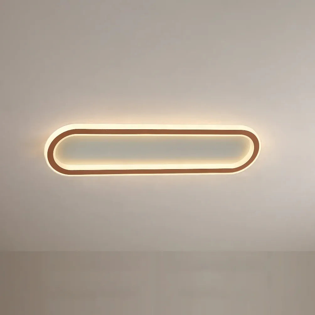 Plafonnier LED ovale long pour chambre à coucher