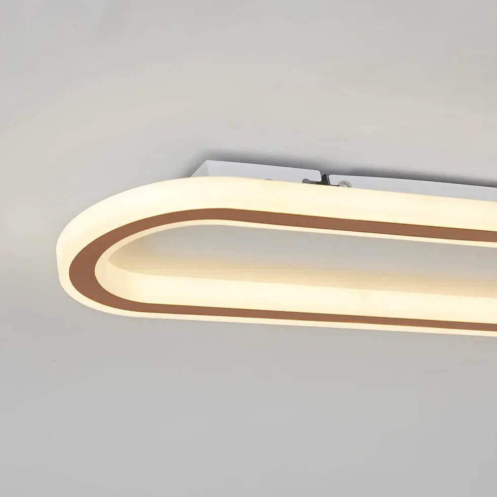 Plafonnier LED ovale long pour chambre à coucher