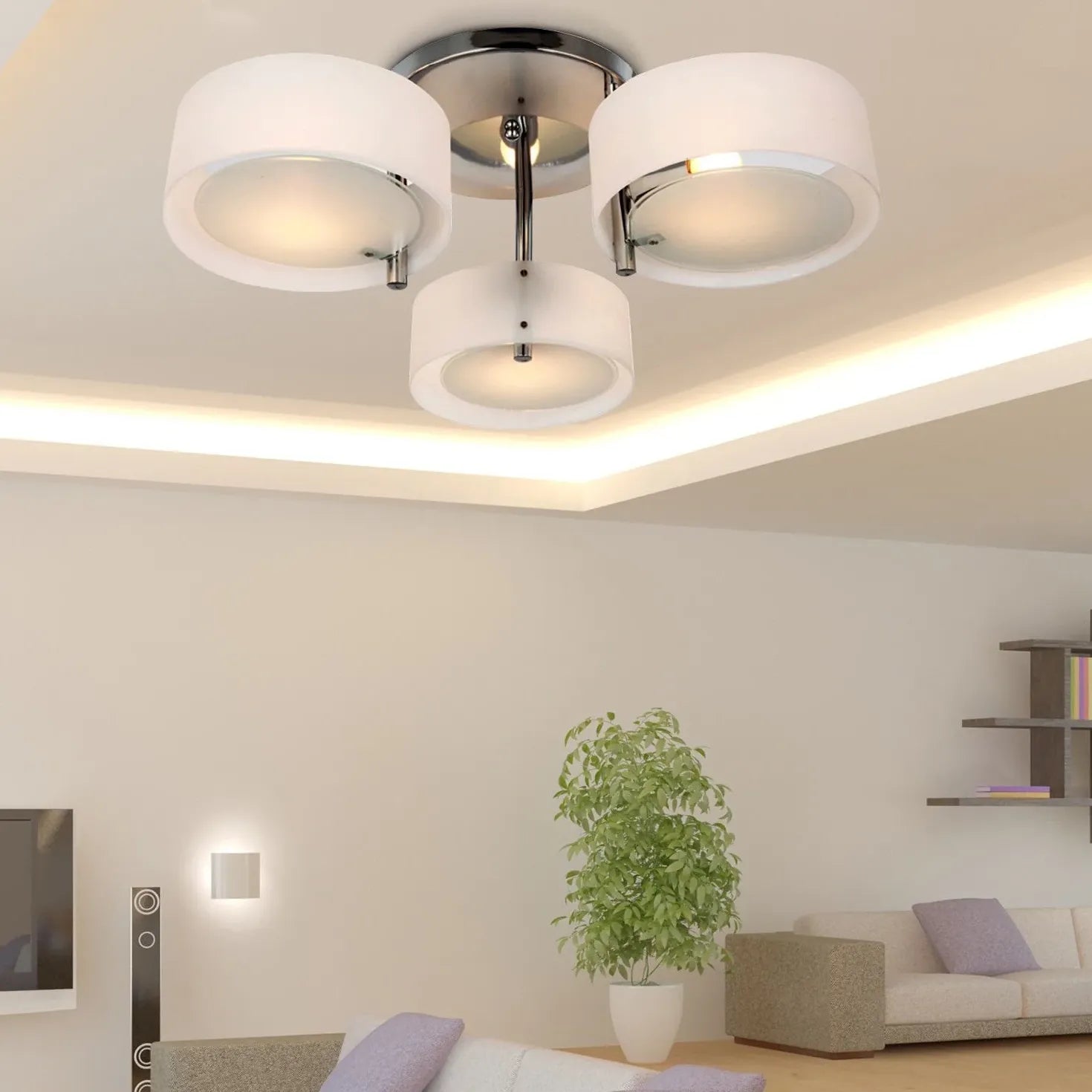 Round Petals LED Modern Flush Ceiling Lights