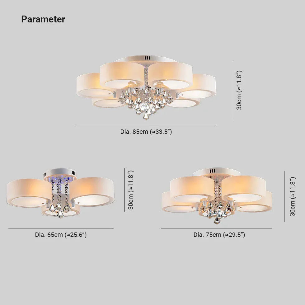 Round Petals LED Modern Flush Ceiling Lights