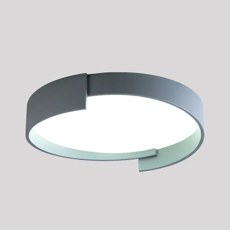 Notched Round Minimalist Ceiling Light