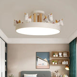 Carousel Horses Bedroom Flush Ceiling Lights