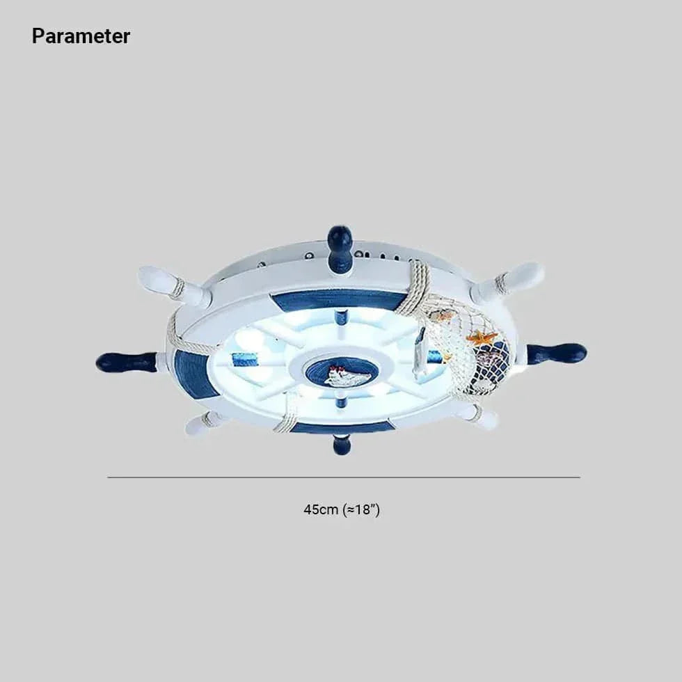 Lustre Chambre Bleu-Blanc En Forme De Roue - Clowas.fr