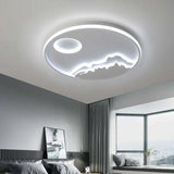 Round Landscape Ceiling Light for Living Room