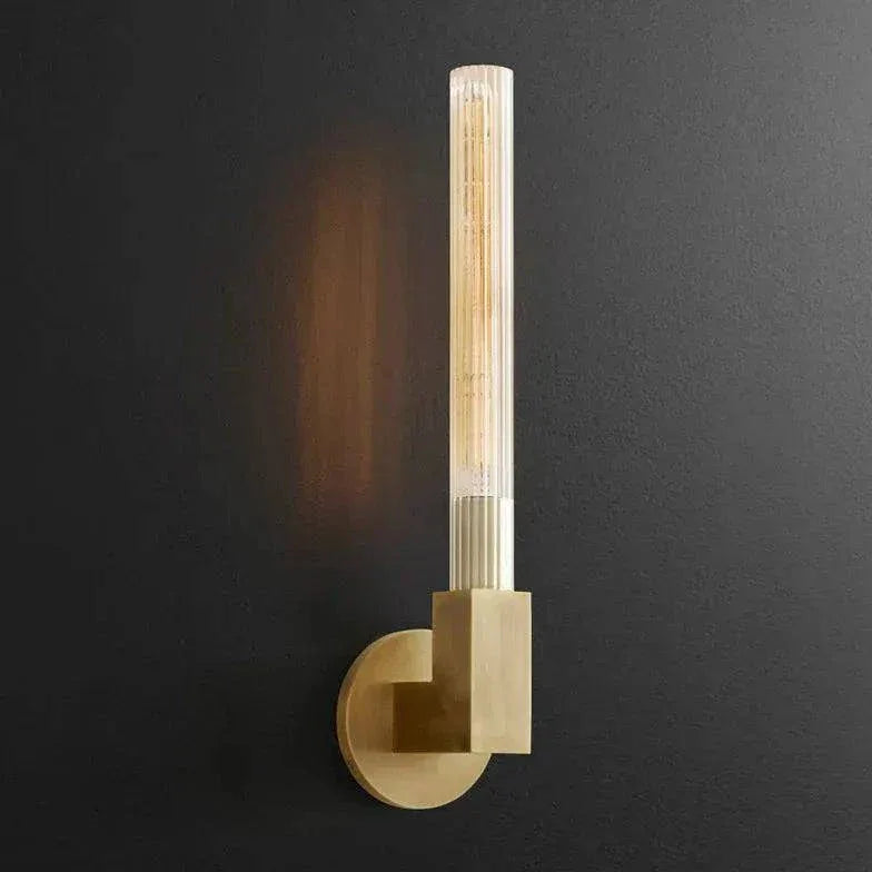 Applique Mural Design Lampe En Verre Strié - Clowas.fr