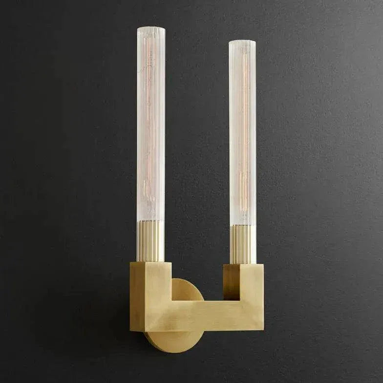 Applique Mural Design Lampe En Verre Strié - Clowas.fr