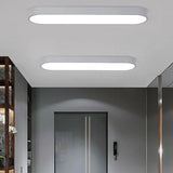 Long Oval Black and White LED Ceiling Light