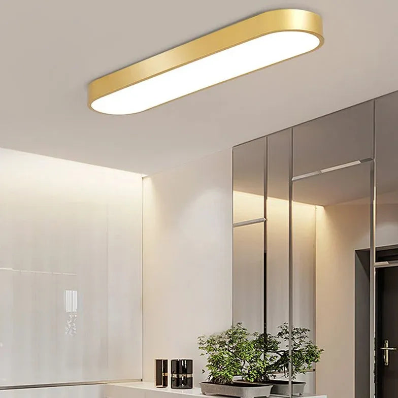 Long Oval Black and White LED Ceiling Light