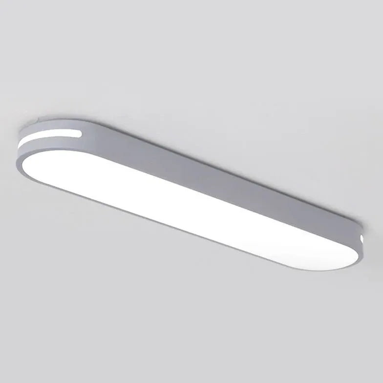 Long Oval Black and White LED Ceiling Light