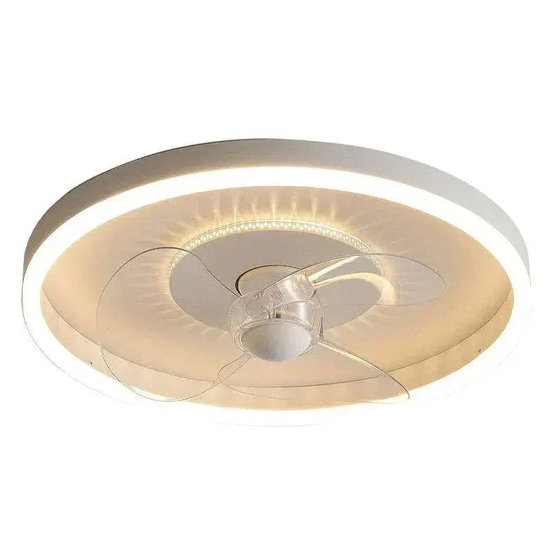 Ventilateur De Plafond Simple Blanc Avec Lumière - Clowas.fr