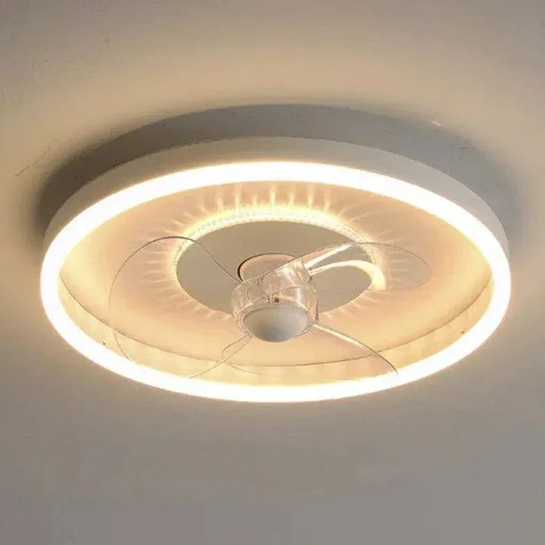 Ventilateur De Plafond Simple Blanc Avec Lumière - Clowas.fr