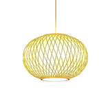 Japanese Bamboo Woven Style Pendant Light