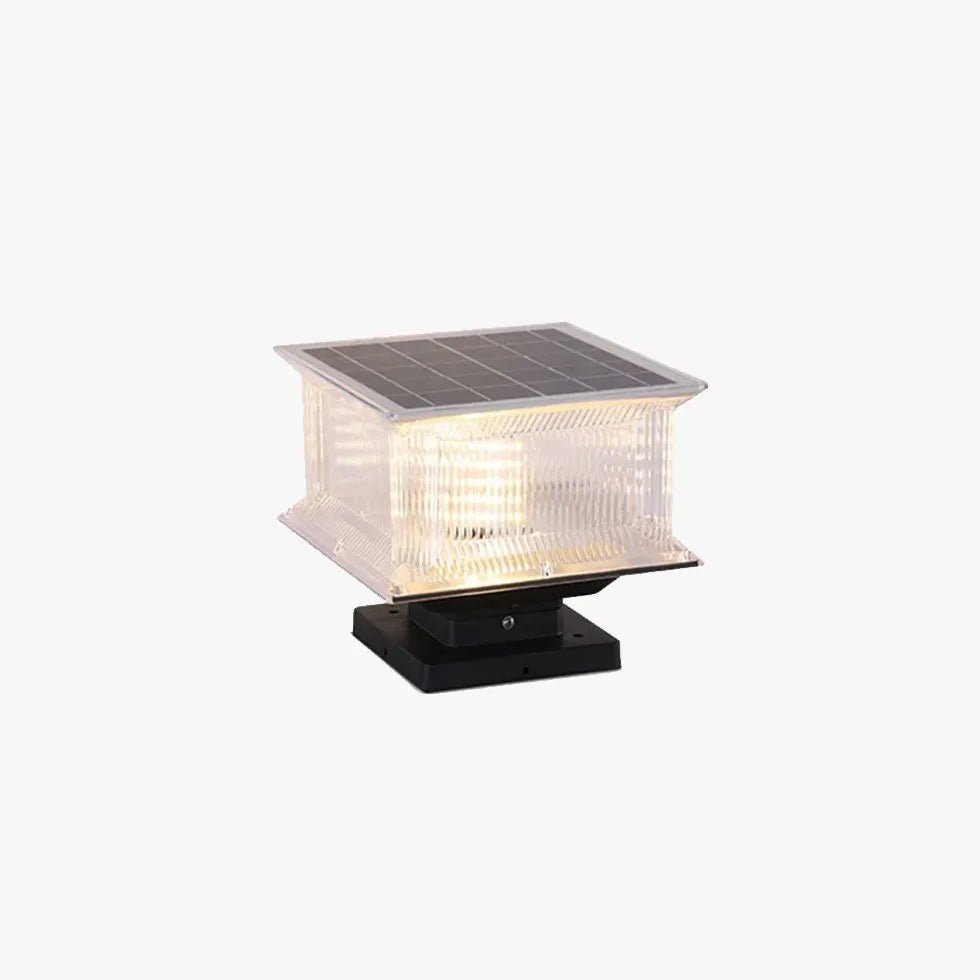 Laux de pilier extérieur à LED solaire imperméable rectangulaire