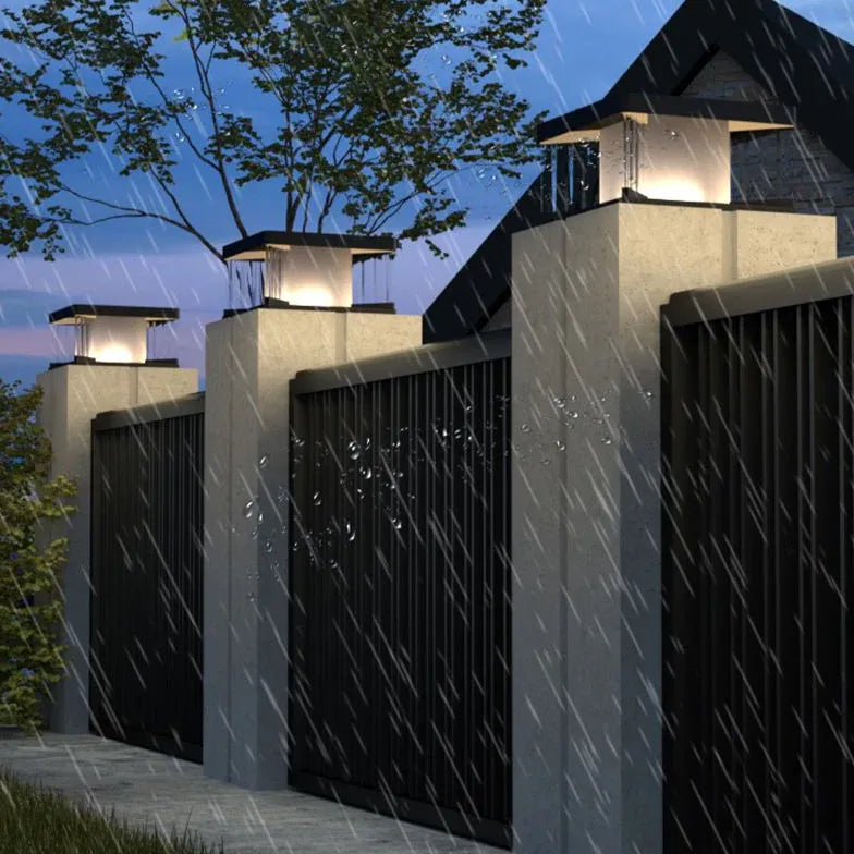 Borne lumineuse extérieure décorative solaire jardin