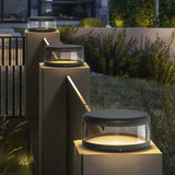 Transparent Glass Semi Cylindrical Outdoor Pillar Lights