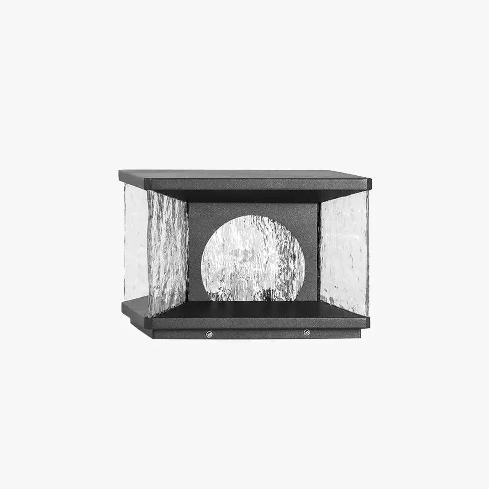 Ripple Glass Cube Led Outdoor Pillar Lights