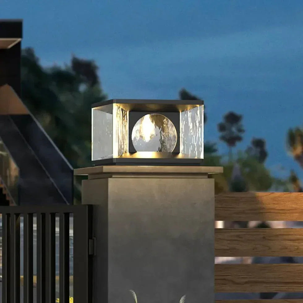 Lampadaire Extérieur À Led En Verre Ondulé - Clowas.fr