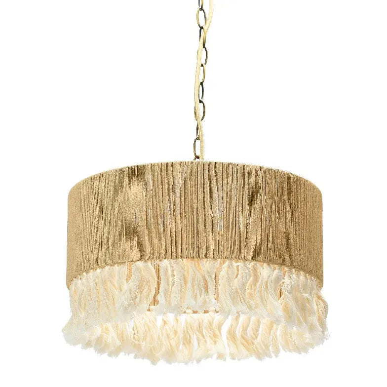 Fabric Barrel Living Room Vintage Pendant Light