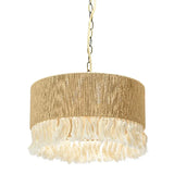 Fabric Barrel Living Room Vintage Pendant Light