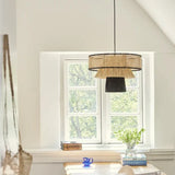 Mushroom Multilayer Rattan Pendant Light