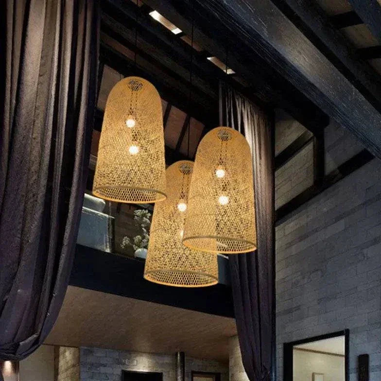 Lustre Design Moderne Et Créatif En Bambou - Clowas.fr
