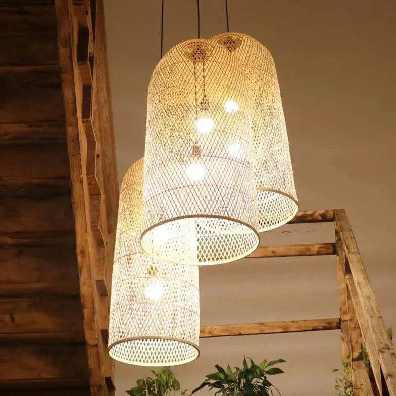 Lustre Design Moderne Et Créatif En Bambou - Clowas.fr
