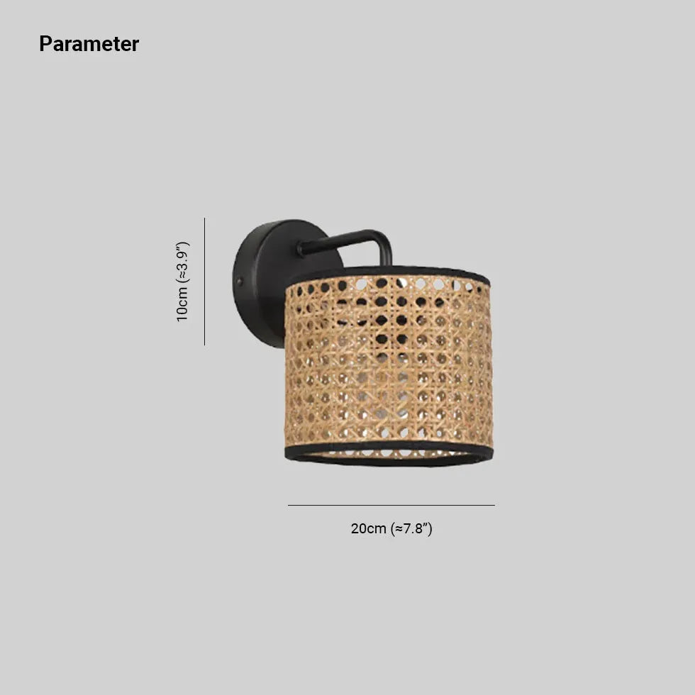 Rattan Wall Lights For Bedroom Black