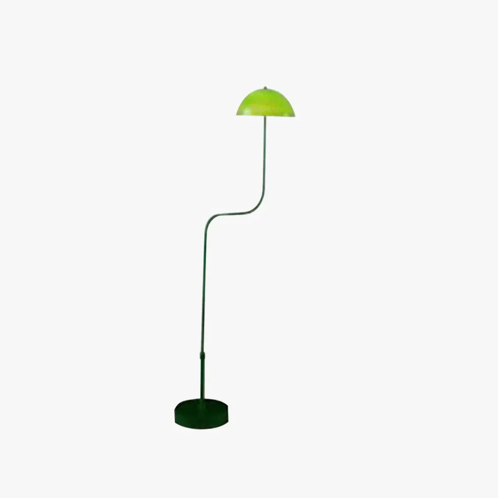 Lampadaire moderne incurvé hémisphérique vert